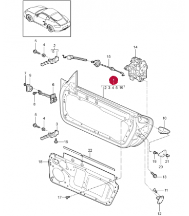درب سمت چپ پورشه کیمن سال های 2009 تا 2012 (اورجینال) - 99753101104 پورشه-porsche - 2