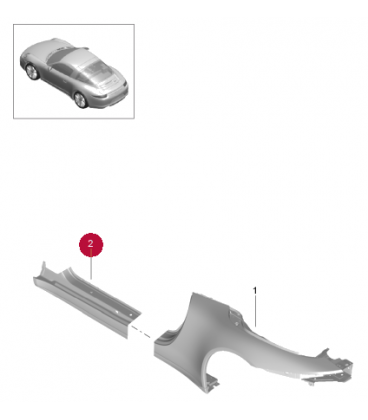 رکاب سمت راست پورشه 911 سال های 2012 تا 2016 (اورجینال) - 99150396406 پورشه-porsche - 2