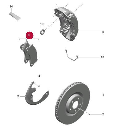 لنت ترمز جلو پورشه ماکان سال های 2014 تا 2017 (اورجینال) - 95B698151E پورشه-porsche - 2