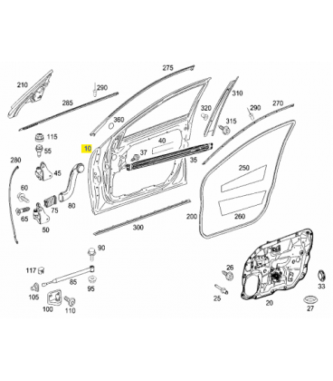 درب جلو سمت چپ مرسدس بنز کلاس S سال های 2009 تا 2013 (اورجینال) - A2217200105 مرسدس-بنز - 2