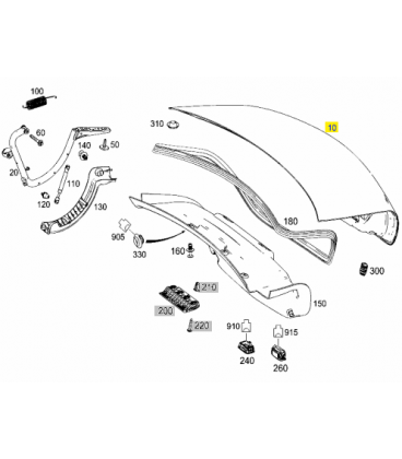 درب صندوق عقب مرسدس بنز کلاس S سال های 2013 تا 2015 (اورجینال) - A2227500075 مرسدس-بنز - 2