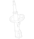 کمک فنر جلو سمت چپ تویوتا لکسوس RX350 سال های 2012 تا 2015 (کایابای) - 4852080300 کایابای - 2