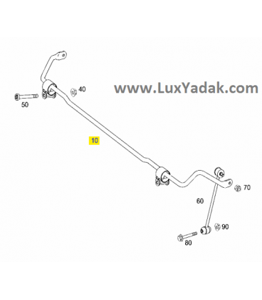 میل تعادل جلو مرسدس بنز کلاس C سال های 2008 تا 2014 (اورجینال) - A2043230665 مرسدس-بنز - 2