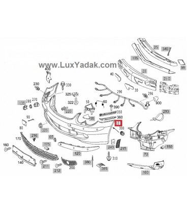 سپر جلو AMG مرسدس بنز کلاس SL سال های 2008 تا 2011 (اورجینال) - A2308853225 مرسدس-بنز - 2