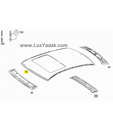 سقف مرسدس بنز کلاس E سال های 2009 تا 2013 (اورجینال) - A2126500409 مرسدس-بنز - 2