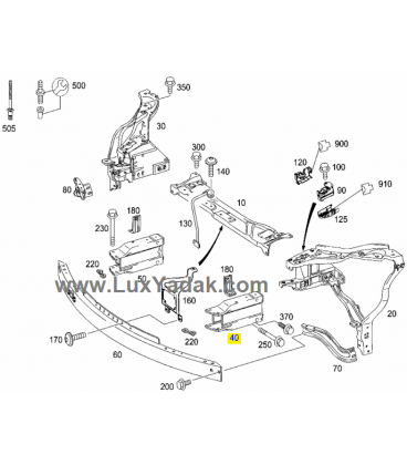 سرشاسی سمت چپ مرسدس بنز کلاس E سال های 2012 تا 2013 (اورجینال) - A2126200995 مرسدس-بنز - 2