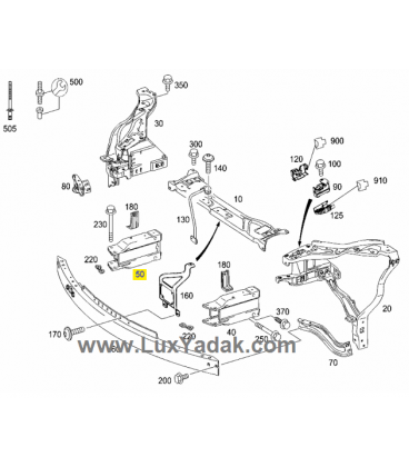 سرشاسی سمت راست مرسدس بنز کلاس E سال های 2012 تا 2013 (اورجینال) - A2126200895 مرسدس-بنز - 2