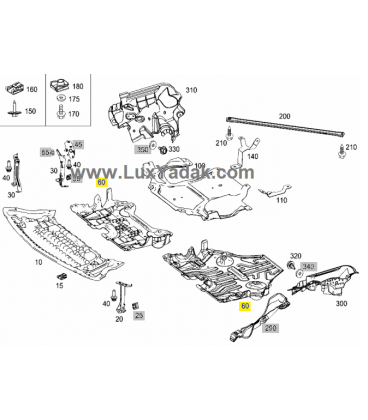 سینی زیر موتور مرسدس بنز کلاس C سال های 2008 تا 2014 (اورجینال) - A2045202823 مرسدس-بنز - 2