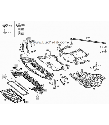 سینی زیر موتور مرسدس بنز کلاس C سال های 2008 تا 2014 (اورجینال) - A2045241230 مرسدس-بنز - 2